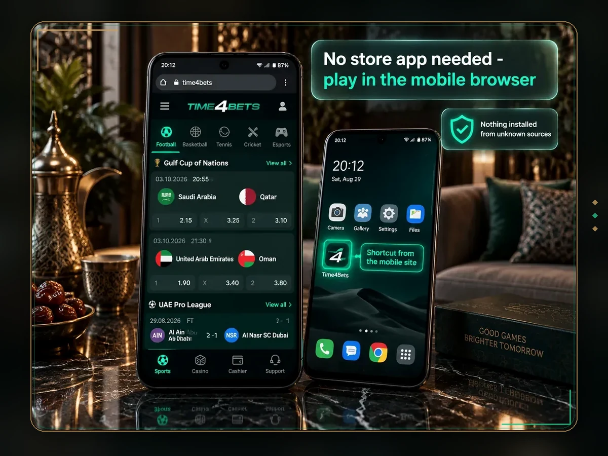Time4Bets Android access through Telegram and mobile browser