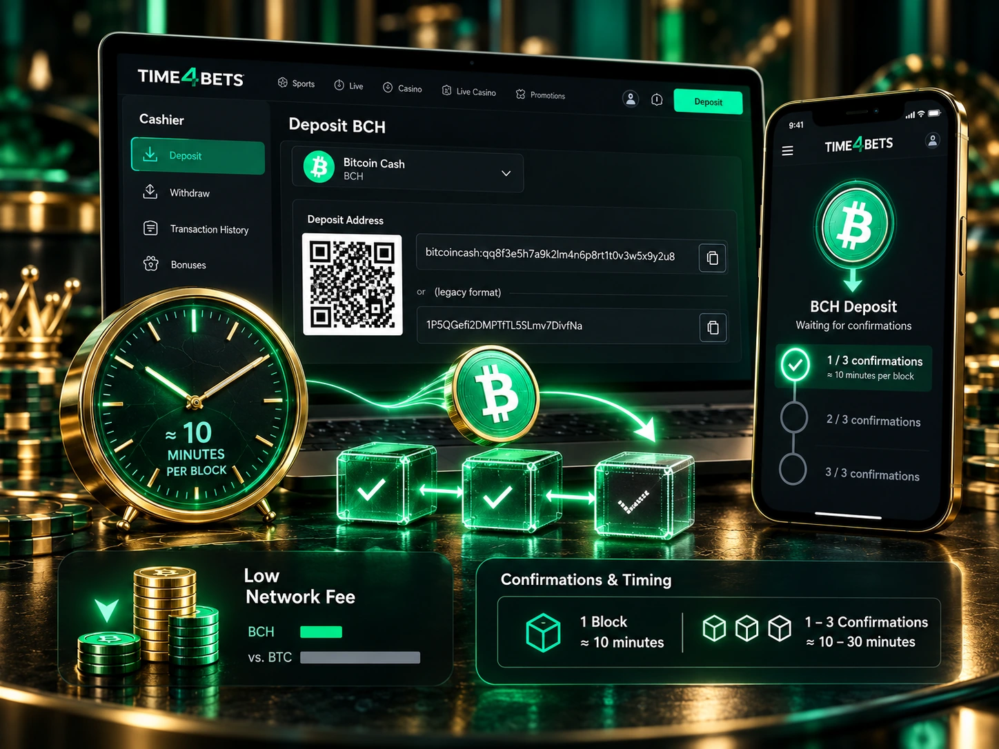 Bitcoin Cash Confirmation Times and Network Fees