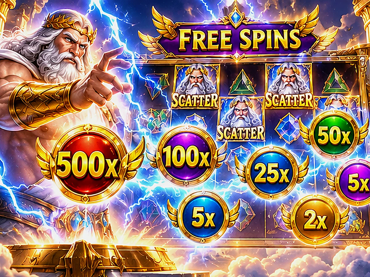 Gates of Olympus Zeus free spins and multiplier orbs