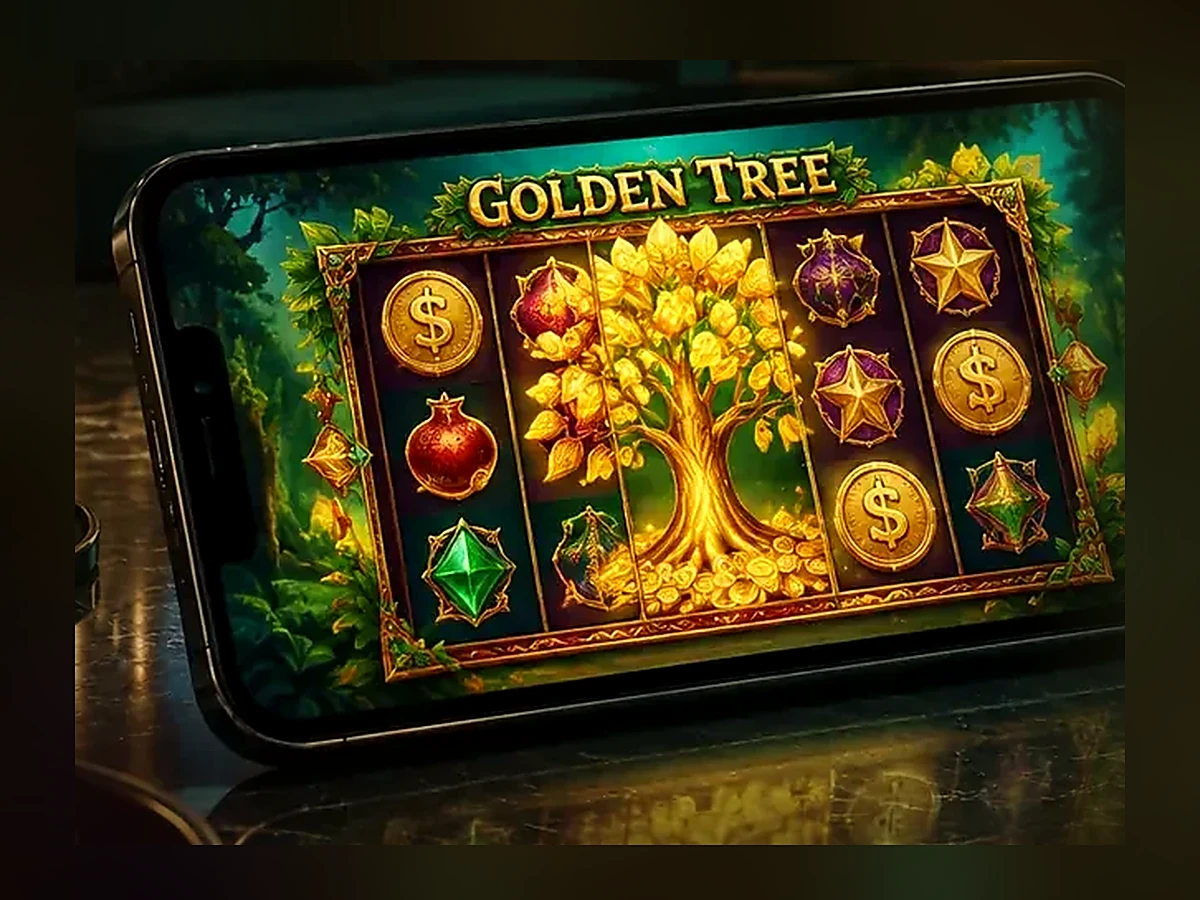Golden Tree expanding wild covering game reels