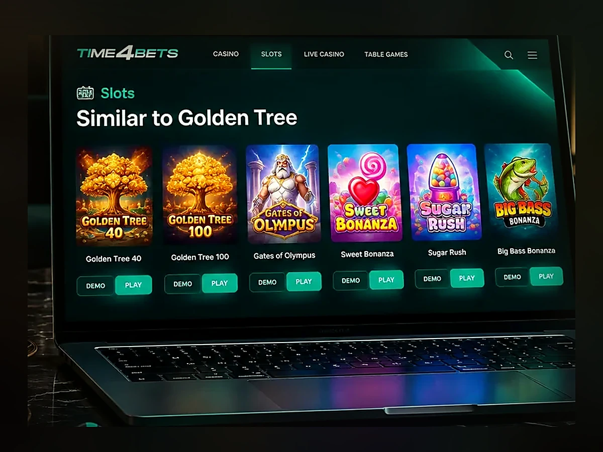 Golden Tree and comparable casino slot games in the lobby