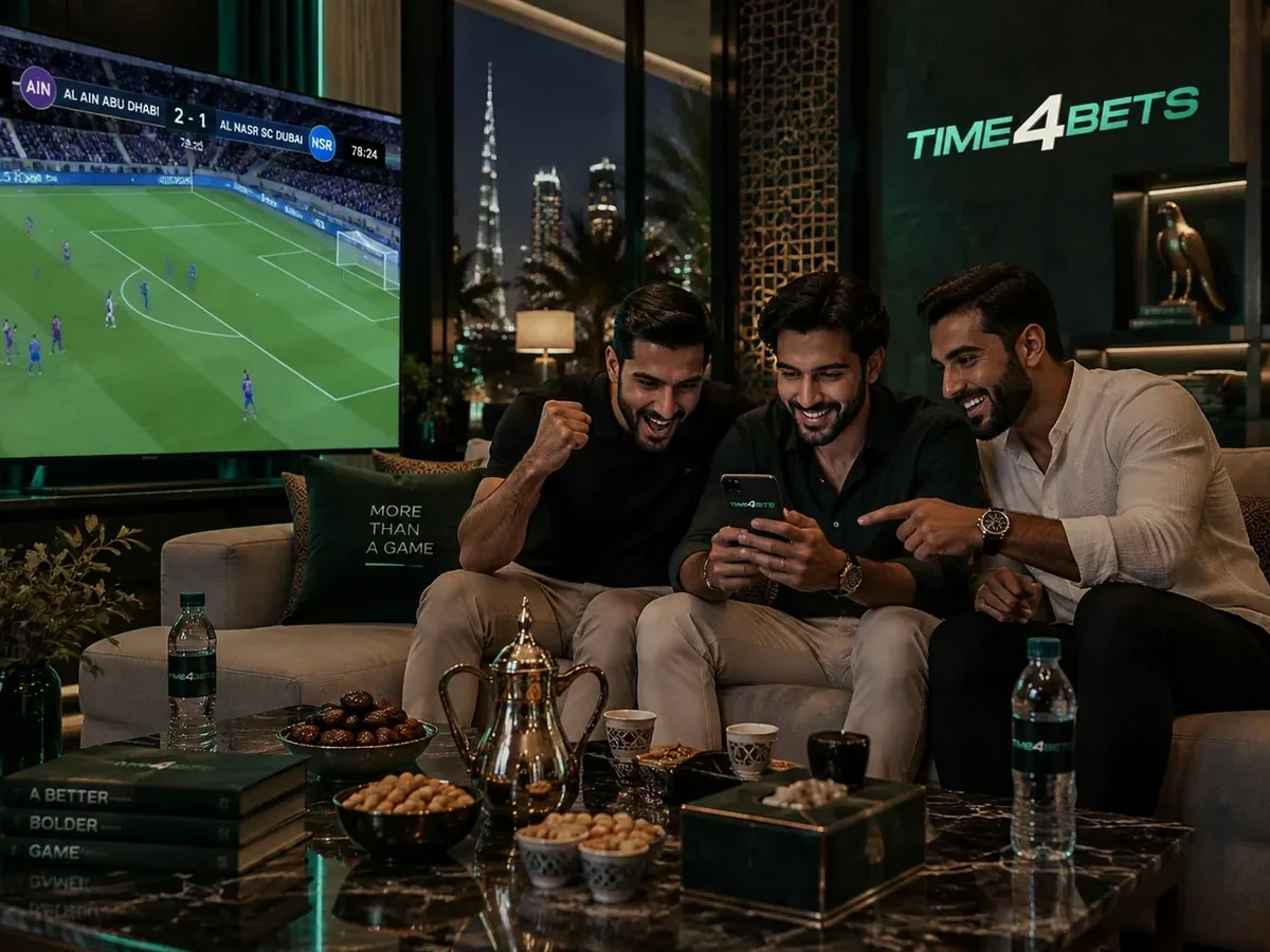 Sports bettors reviewing betting selections together before placing a wager