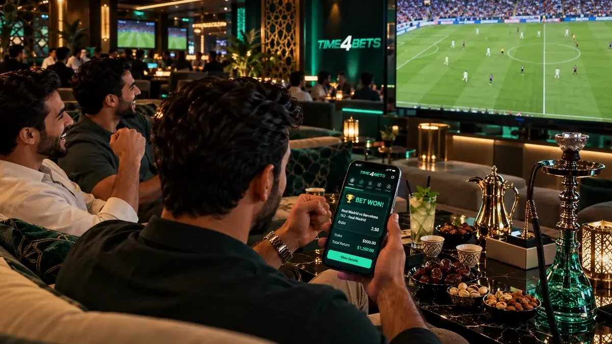 Sports fans reviewing football markets and betting selections on mobile