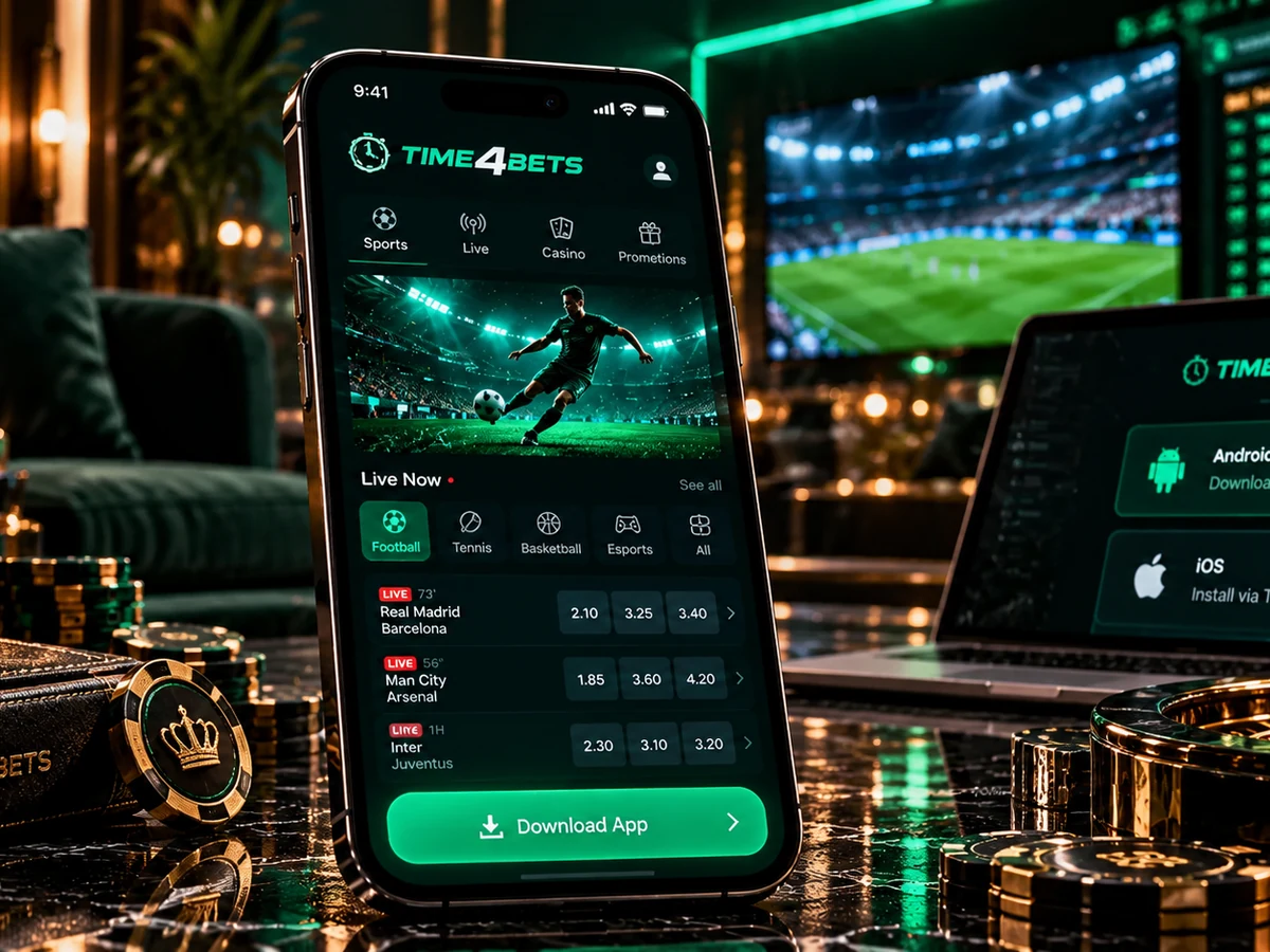 Time4Bets mobile app features and casino sportsbook access