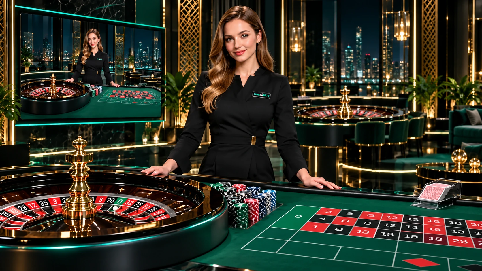 Time4Bets live roulette casino with professional dealer