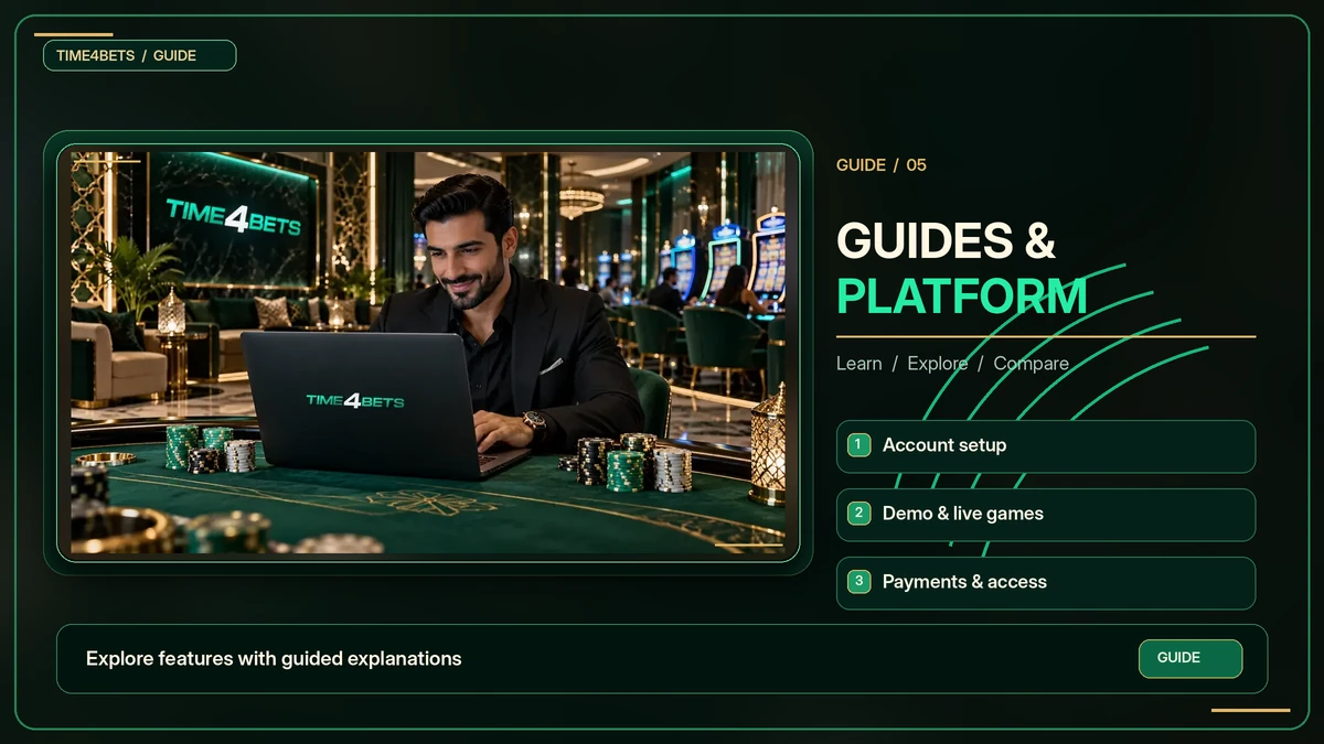 Time4Bets casino platform guides and tools