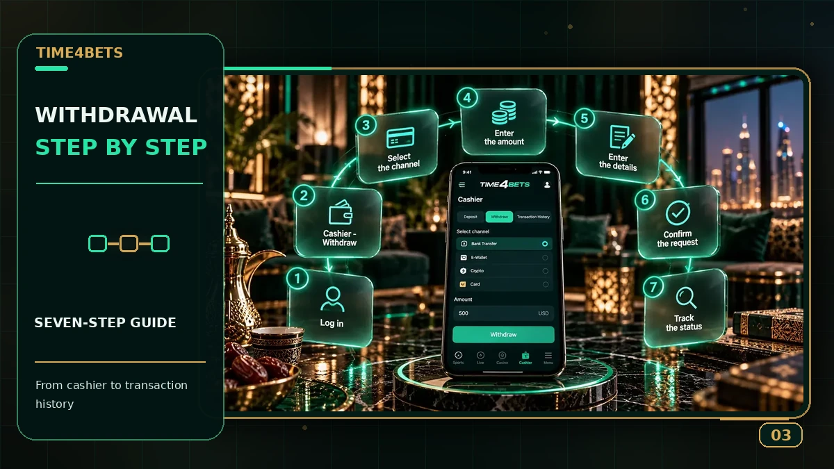 Time4Bets Crypto Cashier Withdrawal Walkthrough
