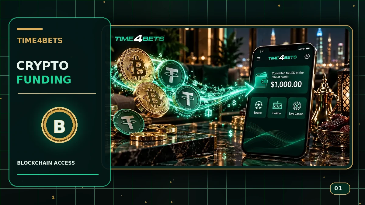 Time4Bets Crypto Funding Workflow Overview