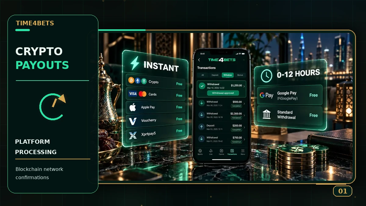 Time4Bets Crypto vs Bank Withdrawal Processing