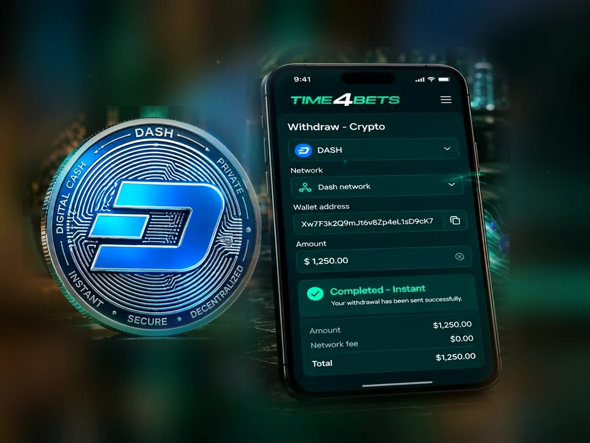 Time4Bets Dash Withdrawal Wallet Transfer