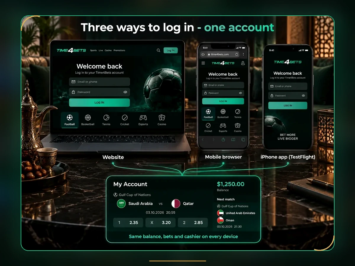 Time4Bets access via Telegram and Safari on iPhone