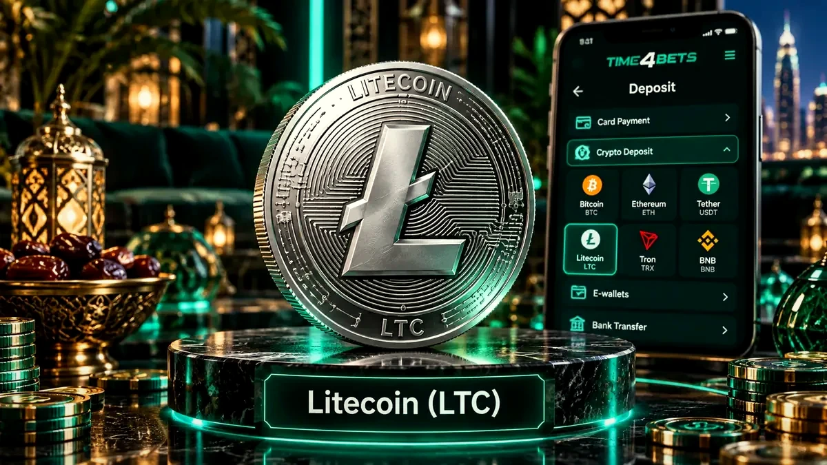 Litecoin payment option on the Time4Bets casino cashier