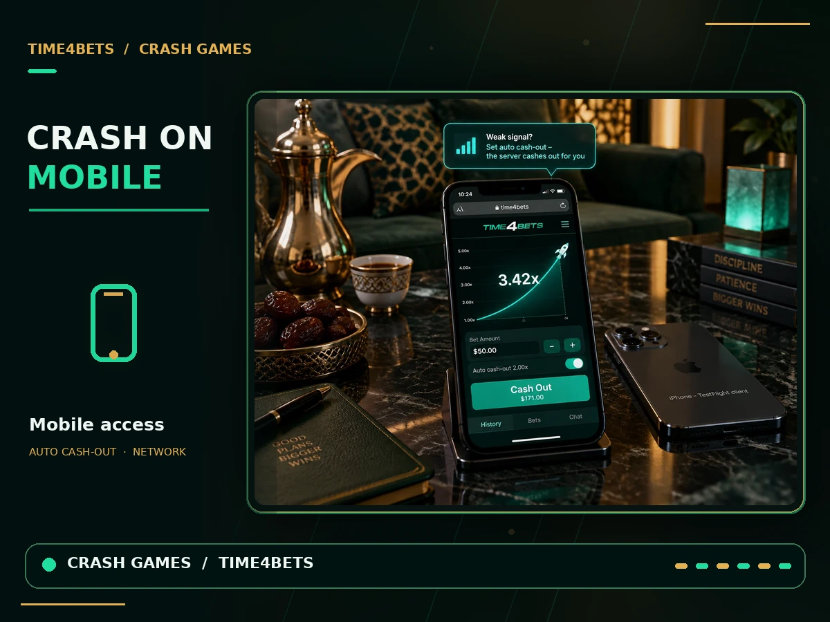 Time4Bets mobile crash games and automatic cash-out