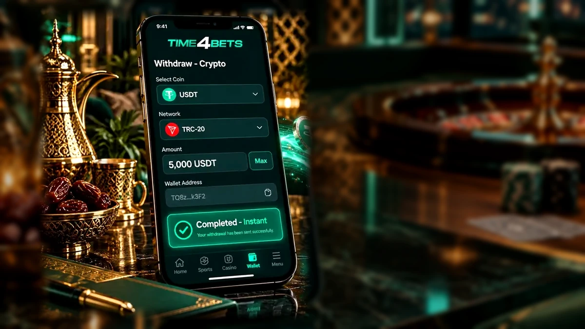 Time4Bets crypto wallet withdrawal of slot winnings