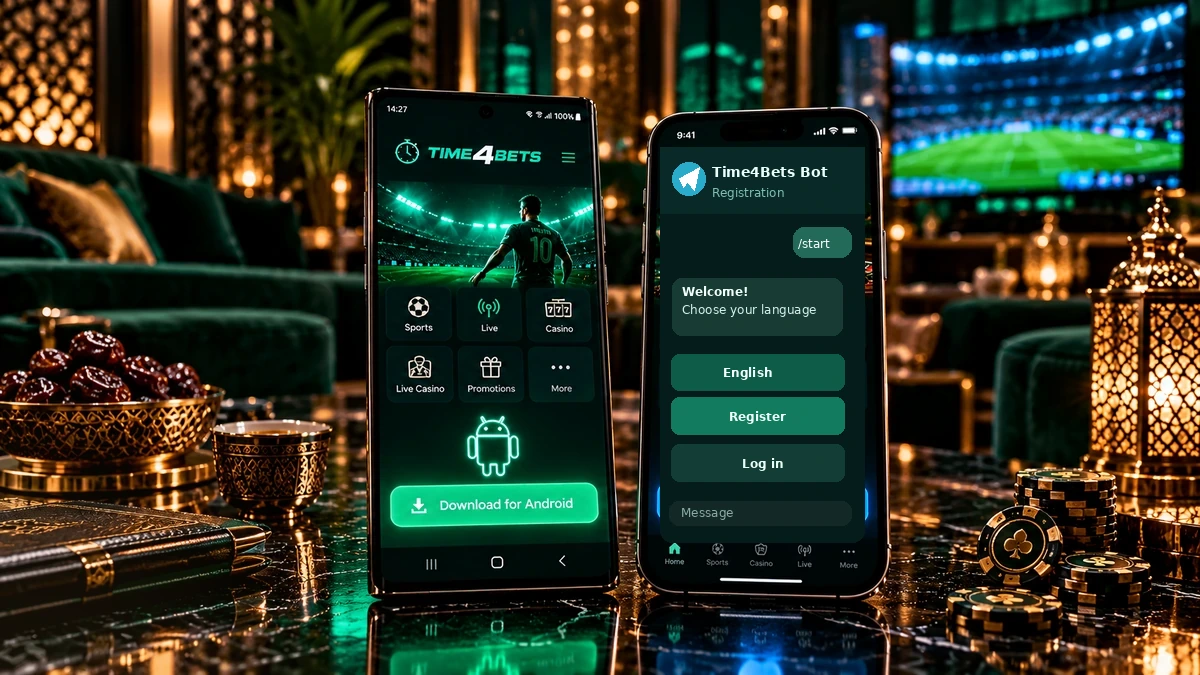 Time4Bets registration options through the Telegram bot