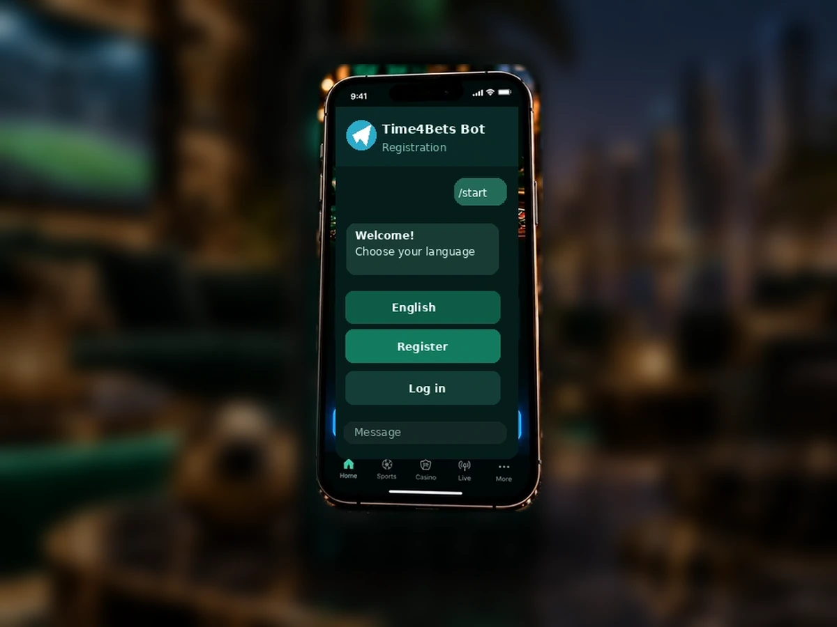 Time4Bets Telegram bot account access on mobile devices