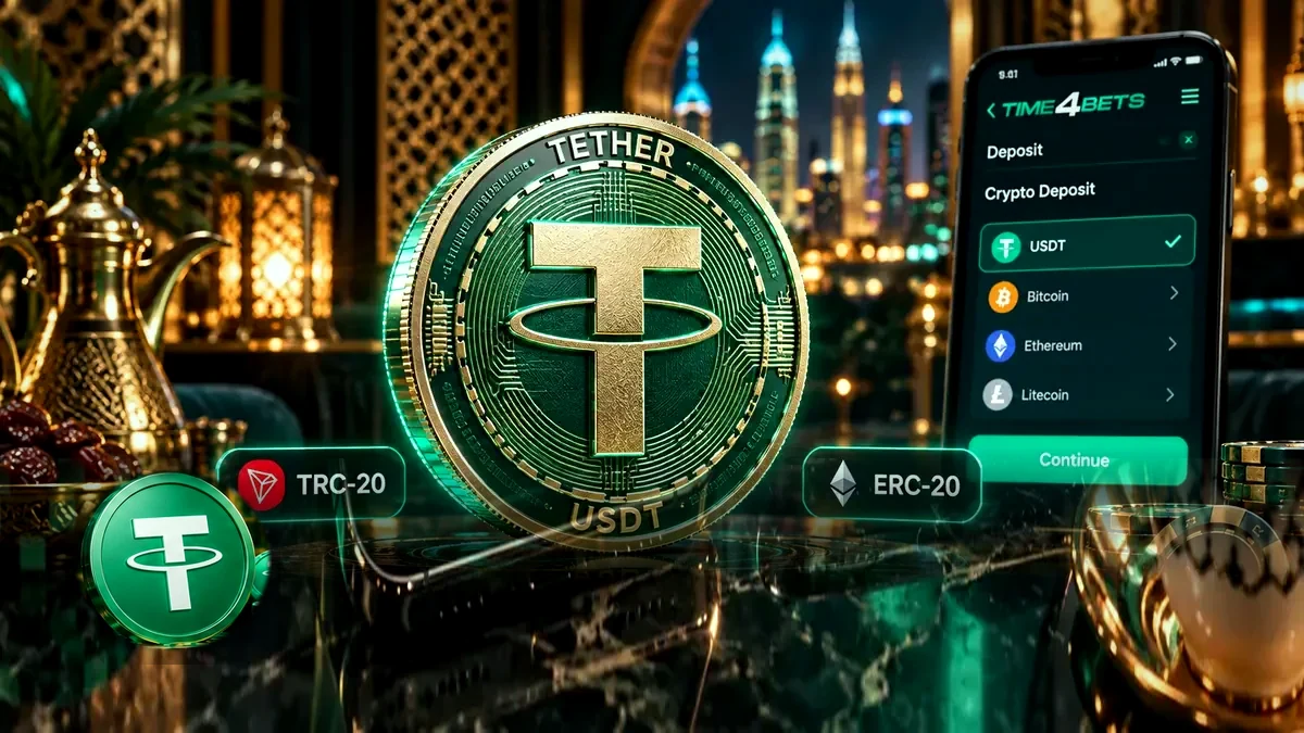 Tether USDT stablecoin for Time4Bets casino deposits