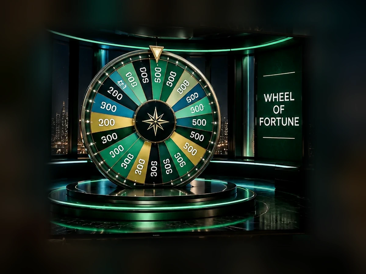 Live studio prize wheel for Time4Bets TV games fixed odds