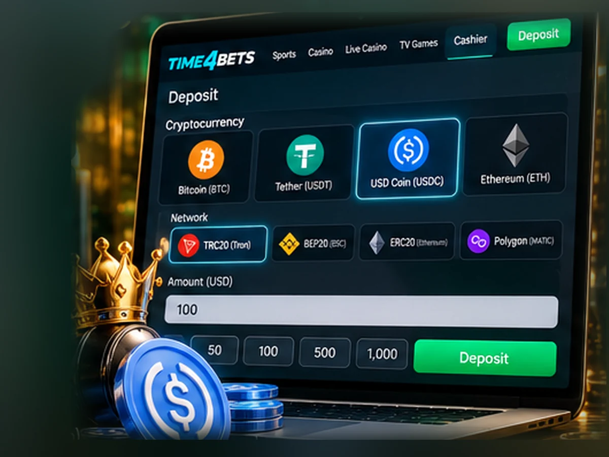 USD Coin stablecoin payments at an online casino